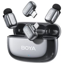 BOYA mini 2 Lightning & Type-C -Space Grey, 2,4GHz 2mic Wireless AI-ANC Mic w. Charging Box  Αξεσουάρ Streaming