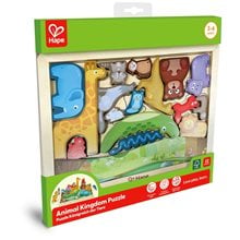 Hape Happy Puzzles Ξύλινο Παζλ Ζωάκια Animal Kingdom Puzzle (E1656)  Ξύλινα Παιχνίδια