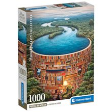 Clementoni Παζλ High Quality Collection Βιβλιοθήκη 1000 τμχ - Compact Box  Παζλ Ενηλίκων