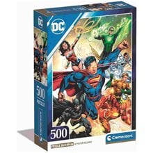 Clementoni Παζλ High Quality Collection DC Comics Justice League 500 τμχ - Compact Box  Παζλ Παιδικά