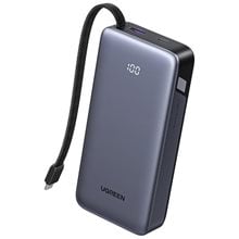 Power Bank 20000mAh PD 45W UGREEN PB536 55988B 2 Θέσεων, με καλώδιο USB-C Γκρι  Powerbanks