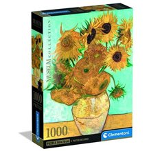 Clementoni Παζλ Museum Collection Vincent Van Gogh: Βάζο με 15 Ηλιοτρόπια 1000 τμχ - Compact Box  Παζλ Ενηλίκων