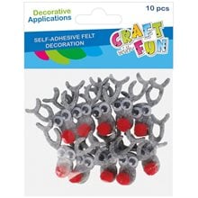 Αυτοκόλλητα Χειροτεχνίας Τάρανδος 10PCS  Υλικά Χειροτεχνίας