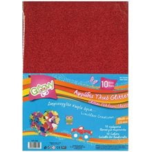 Αφρώδες Φύλλα Glitter 20x30 Σετ 10 Φύλλα  Υλικά Κατασκευών & DIY