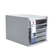 Deli Συρταριέρα 5 Συρταριών με Κλειδαριά 27χ36χ26εκ. E9795 Γκρι  Αρχειοθήκη - Χαρτοθήκη