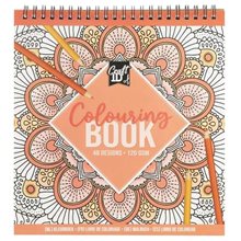 Craft ID Σπιράλ Βιβλίο Ζωγραφικής 48 Σχέδια 21x20cm 120gr Πορτοκαλί  Ζωγραφιές Απλές