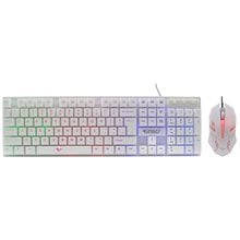 ALCATROZ RGB WATERPROOF GAMING KEYBOARD AND MOUSE X-CRAFT XC1000 WHITE  Πληκτρολόγια