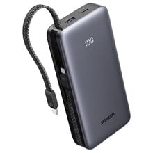 Power Bank 20000mAh PD 30W UGREEN PB528 55985B 2 Θέσεων, με 2 καλώδια USB-C Γκρι  Powerbanks