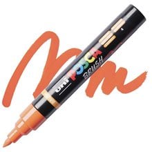 Mαρκαδόρος Uni Posca PC-5BR Brush 1-4mm Orange  Μαρκαδόροι