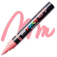 Mαρκαδόρος Uni Posca PC-5BR Brush 1-4mm Coral Pink  Μαρκαδόροι