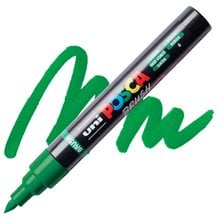 Mαρκαδόρος Uni Posca PC-5BR Brush 1-4mm Green  Μαρκαδόροι