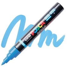 Mαρκαδόρος Uni Posca PC-5BR Brush 1-4mm Light Blue  Μαρκαδόροι