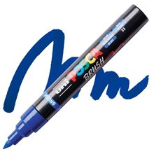 Mαρκαδόρος Uni Posca PC-5BR Brush 1-4mm Blue  Μαρκαδόροι