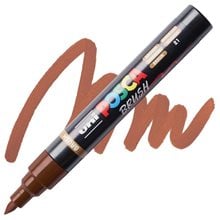 Mαρκαδόρος Uni Posca PC-5BR Brush 1-4mm Brown  Μαρκαδόροι