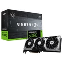 MSI VGA PCI-E NVIDIA GF RTX 5080 16G VENTUS 3X OC, 16GB/256BIT, GDDR7, HDMI/3xDP, TRIPLE FAN, 3 SLOT FANSINK, 3YW.  Κάρτες Γραφικών