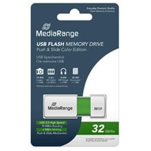 MediaRange USB 2.0 Flash Drive Color Edition 32GB (Green) (MR973)  Usb Sticks