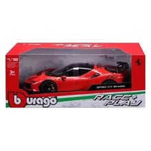 Bburago Sf90 XX Stradale Red With Black Top Race + Play Series 1/18 Diecast Model Car 16020rd 18/16020 RED  Μεταλλικά-Συλλεκτικά