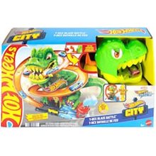 Mattel Hot Wheels City T-Rex Πυροσβεστικός Σταθμός Όχημα Παιχνίδι JBM73  Hot Wheels - Matchbox - Πίστες