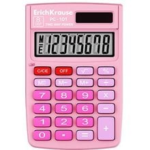 Αριθμομηχανή ErichKrause 8 Ψηφίων PC-101 Pastel Pink 62007  Αριθμομηχανές