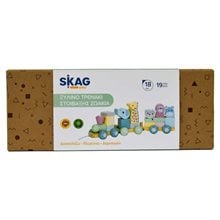 Skag Ξύλινο Τρενάκι Στοίβαξης Ζωάκια  Ξύλινα Παιχνίδια
