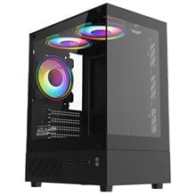 ARMAGGEDDON MICRO-ATX GAMING CASE WITH 3X CHROMA BUILT IN FANS AQUARON DUPLEX 2 CHROMA BLACK  Νέες Παραλαβές