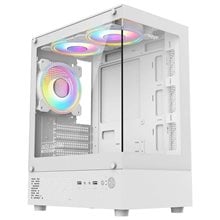 ARMAGGEDDON MICRO-ATX GAMING CASE WITH 3X CHROMA BUILT IN FANS AQUARON DUPLEX 2 CHROMA WHITE  Νέες Παραλαβές
