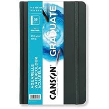 Graduate Canson Aκουαρέλα Long Side Book 250gr 14x21.6 cm 56 pages  Μπλοκ - Χαρτιά Ζωγραφικής & Σχεδίου