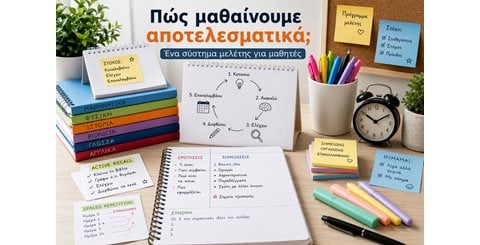 Πώς μαθαίνουμε αποτελεσματικά: ένα σύστημα μελέτης για μαθητές