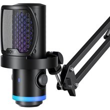 BOYA CastMic G40B - Dual-Diaphragm USB Microphone & Arm 24bit 192kHz Plug&Play  Αξεσουάρ Streaming