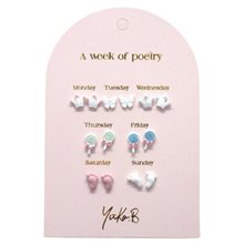 Yuko B Σκουλαρίκια  A Week Of Poetry Baby Shower 7 Ζευγάρια YB-500-323  Παιδικά Αξεσουάρ Μόδας