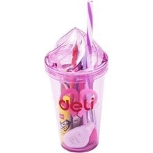 Deli Σχολικό σετ σε Ποτήρι 10τμχ. Back to School Ροζ 097801  Σχολικά Σετ Δώρων