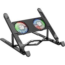 Lamtech Notebook Rgb Metal Folding Bracket 17.3'' Black  Βάσεις - Coolers