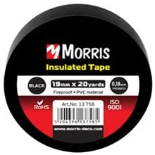 Μονωτική Ταινία Morris 19mmx20Y Μαύρη  Κολλητικές ταινίες