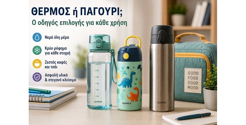 Το νερό της ημέρας, ο καφές της διαδρομής: πώς διαλέγουμε θερμός και παγούρι