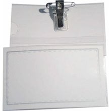 ΚΟΝΚΑΡΔΑ ΣΥΝΕΔΡΙΟΥ PVC ΜΕ ΚΛΙΠ 97mmX62mm  Ετικέτες ονόματος