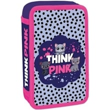 Scool Κασετίνα Διπλή Γεμάτη 20χ14χ5εκ. Pink  Κασετίνες Γεμάτες