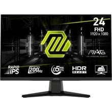 MSI MONITOR GAMING MAG 242F, FLAT IPS FHD, 24", 16:9, 300CD/M2, 100.000.000:1, 0.5MS, 200Hz, 1920x1080, HDMI/ DP/ HP OUT, TILT, BLACK, 3YW.  Οθόνες Για Εργασία