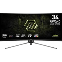 MSI MONITOR GAMING MAG 345CQRF E20, CURVED VA UWQHD, 34", 21:9, 300CD/M2, 100.000.000:1, 0.5MS, 200Hz, 3440x1440, 2x HDMI/ DISPLAY PORT/ HEADPHONE OUT, HAS,PIVOT, TILT, SWIVEL, BLACK, 3YW.  Οθόνες Για Εργασία