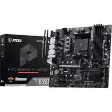 MSI MB PRO B550M-P WIFI6E, SOCKET AMD AM4, CS AMD B550, 4 DIMM SOCKETS DDR4, HDMI/ DP/ VGA, PCI-E GEN 4.0, GIGABIT LAN, MICRO-ATX, 3YW.  Μητρικές κάρτες