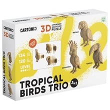 Cartonic 3D Trio Puzzle Eco 3 Τροπικά Πτηνά  Παζλ 3D
