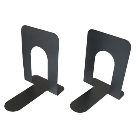 Βιβλιοστάτης Μεταλλικός Black Red13cm Σετ 2τμχ Μαύρος