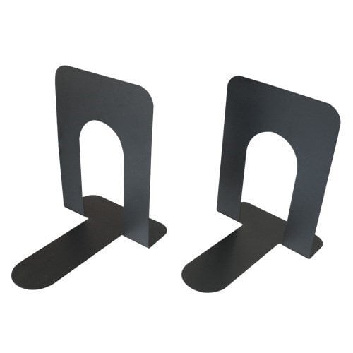 Βιβλιοστάτης Μεταλλικός Black Red13cm Σετ 2τμχ Μαύρος