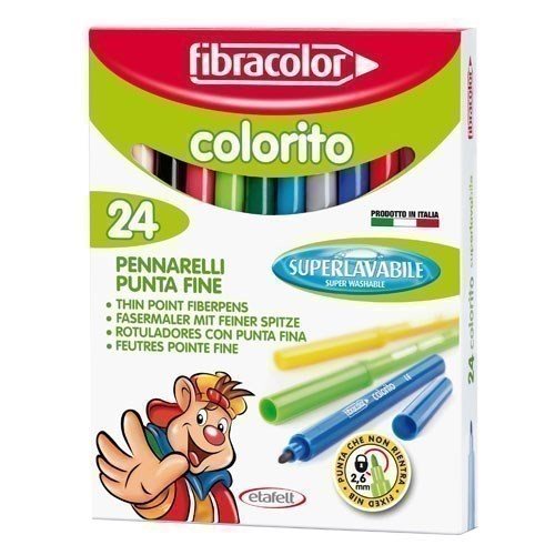 Μαρκαδόρος Fibracolor 539SW24S Colorito 24Τεμ.