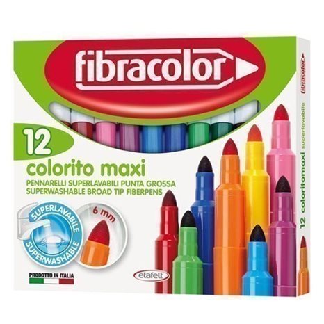 Μαρκαδόρος Fibracolor Colorito maxi 12χρώμ.6mm