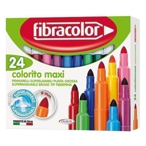 Μαρκαδόρος Fibracolor Colorito maxi 6mm 24χρώμ.