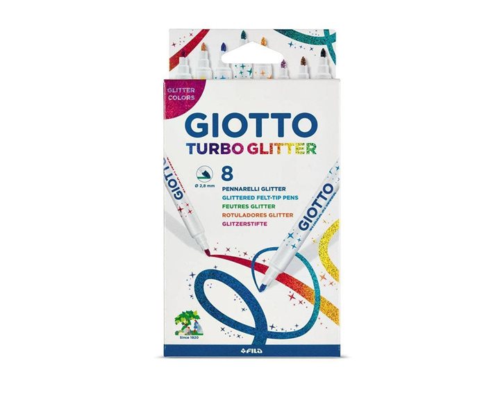 Μαρκαδόρος Giotto Turbo Glitter 2.8mm 8 Τεμ.