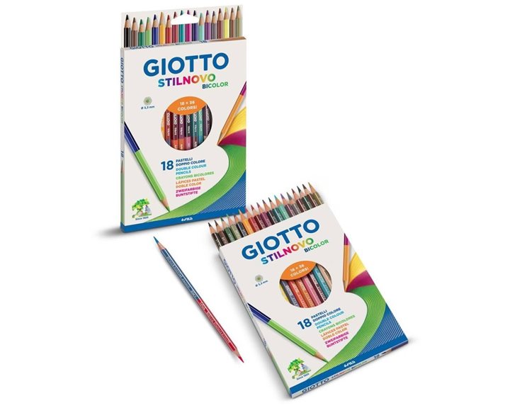 Ξυλομπογιά Giotto Stilnovo Bicolor 12τεμ. (24 Χρωμάτων)