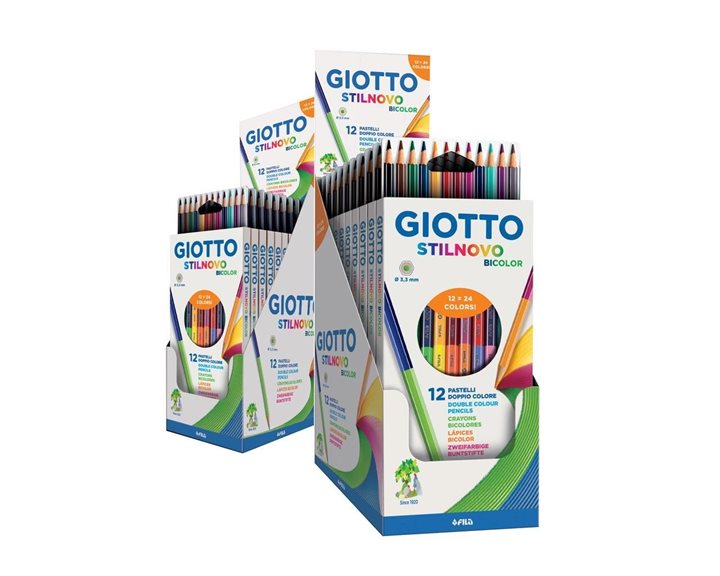 Ξυλομπογιά Giotto Stilnovo Bicolor 12τεμ. (24 Χρωμάτων)