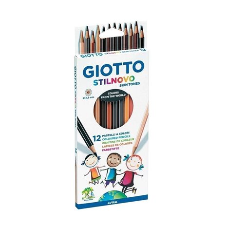 Ξυλομπογιές Giotto Stilnovo 3,3mm Skin Tones 12τεμ. 025740000