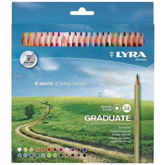 Ξυλομπογιές Lyra Graduate 3.8mm 24τμχ.